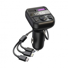 TRANSMETTEUR FM CHARGEUR DE VOITURE ET CÂBLES – VORTEX ELECTRONICS