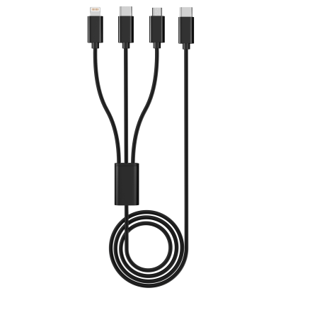 Câble 3 en 1 USB-A CAB3IN1_2M_BLK VORTEX ELECTRONICS